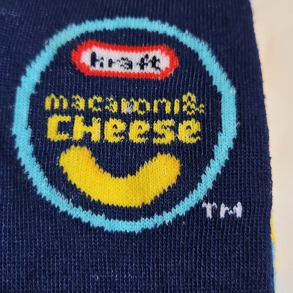 KRAFT MAC & CHEESE Mens Graphic Crew Socks 6-12